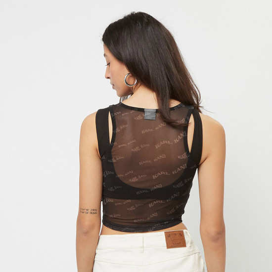 Karl Kani Γυναικείο αμάνικο μπλουζάκι Chest Signature Gathering Mesh Top